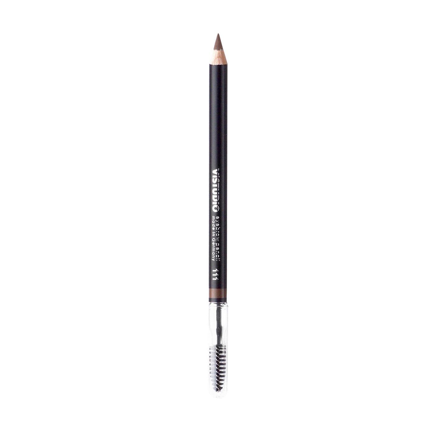Пудровий олівець для брів ViSTUDIO Eyebrow Pencil зі щіточкою 111 Коричневий з холодним підтоном, 1.8 г